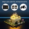 Mililier LED Light Kit for Lego Architecture 21060 Himeji Castle Set, Compatible with Lego 21060 Building Blocks Model(Not Include Blocks Set)