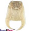 Voloria #613 Blonde Color Brazilian Human Hair Clip-in Hair Bang Full Fringe Short Straight Hair Extension for women 6-8inch