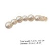 FRCOLOR Pearl and Fishtail Banana Clip, Jumbo Hair Clasps with Faux Pearls for Ponytail Styling