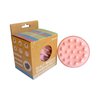 BEAVERSTRONG Shampoo Massager Brush, Silicone Scalp Cleanser and Head Scrubber Round Brush for Shower and Hair Care (Pink)