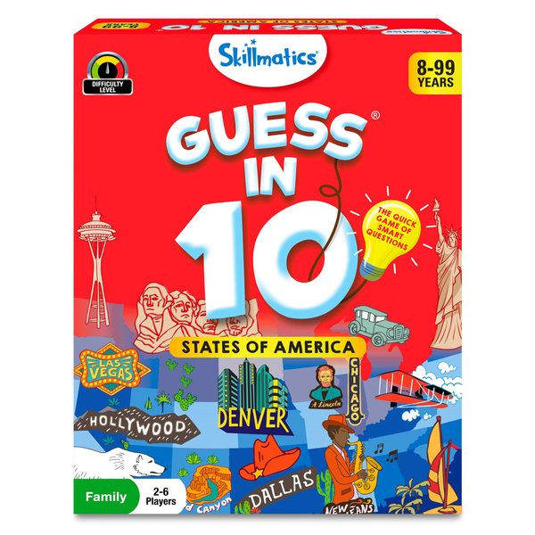 Skillmatics Card Game - Guess in 10 States of America, Educational Travel Toys for Boys, Girls, and Kids Who Love Board Games, Geography and History, Gifts for Ages 8, 9, 10 and Up