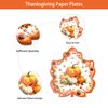 50Pcs 9" Thanksgiving Fall Themed Paper Plates Autumn Celebrate Party Tableware Orange Leaves Disposable Dessert Paper Plates Set Thanksgiving Fall Theme Paper Plates Festival Party Supplies