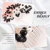 Yeshone 5 Pieces Wedding Hair Comb Bridal Hair Pins Crystal Pearl Hair Accessories Rhinestone Flower Hair Piece for Wedding Bride Women(Black,Classic Style)
