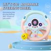 YIYZAOF Kids Steering Wheel for Car, Driving Simulated Toy Steering Wheel for Kids with Light and Music, Electric Early Learning Educational Baby Steering Wheel Toy for Kids （Pink）