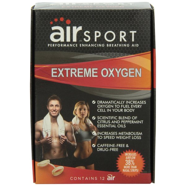 Air Sport Extreme Oxygen - Performance Enhancing Breathing Aid, 12 Count