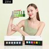 CANNI 6Pcs 9ml Emerald Green Gel Nail Polish Set- Dark Sage Forest Green Gel Polish Kit Lime Olive Forest Green Colors DIY at Home Salon Christmas New Year's Gifts for Girls