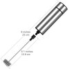 Milk Frother Handheld Battery Operated, Coffee Frother for Milk Foaming, Latte/Cappuccino Frother Mini Frappe Mixer for Drink, Hot Chocolate, Stainless Steel Silver