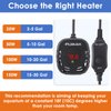 FUMAK Mini Aquarium Heater Adjustable 25W Submersible Fish Tank Heater with LED Digital Display, Turtle Tank Heater Small Aquarium Heater, Ideal for 2-5 Gallons Tanks