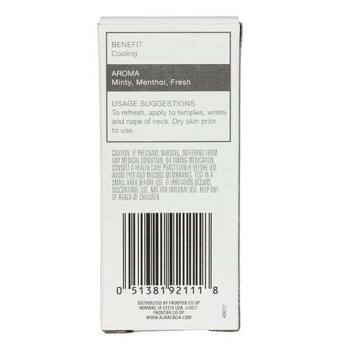Aura Cacia Roll-On Essential Oil Blend, Peppermint, 0.31 Ounce