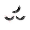 BTLLSSH 8Pair 3D5D 0.59INCH Thick False Eyelashes Cross Volume Cat Eye Lashes Extension Fluffy Natural Look Faux Mink Lashes with Dark Pink Box
