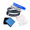 Lyndong 4 Pack Epilepsy Silicone Medical Alert Emergency Bracelet Wristbands for Man Women (Epilepsy)
