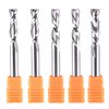 SpeTool 5PCS CNC Router Bits 1/4 Inch Shank with 1 Inch Cutting Length 2 Inch OVL,Spiral Upcut Downcut Compression Router Bit Solid Carbide End Mills for Woodwoking