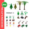 Plants Flowers Building Blocks Accessories, Tree Botanical Parts and Pieces Set, Garden Forest Jungle Farm Park Bricks Toys with Animals