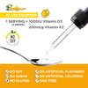 Zoomavit Vegan Liquid Drops Vitamin D3 K2 (MK7) - 100% Plant Based Liquid Vitamin D Enhanced with Coconut Oil for Max Absorption - 1 Serving = 1000 IU VIT D3 and 200 mcg VIT K2