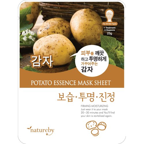 TNB Natureby Collagen Essence Korean Face Mask(10 sheets), Moisturizing Mask Sheet Pack, Korean Skin Care For All Skin Types. (Potato)