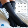 Zensah Bunion Ease Sock - Corrector Relief Sock for Bunions Women and Men - Toe Separator Sock Design (Black/Grey, Medium)