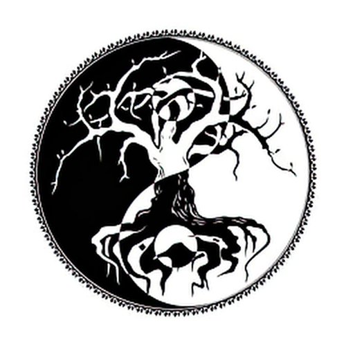 Dopetattoo 6 Sheets Temporary Tattoos of a Symbol Yin and Yang Druidic Yggdrasil Tree Temporary t...