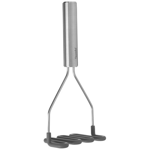 Tovolo Silicone Potato, Stainless Steel Handle & Core, Food Mashers Kitchen Utensil, Vegetable Ricer & Avocado Blender, Scratch Heat-Resistant, Charcoal
