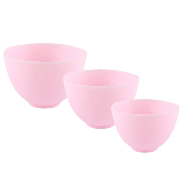 ARTIBETTER 3pcs Mini Silicone Pinch Bowls Prep Serve Bowls Facial Care DIY Mixing Bowl for Holding Ingredient Pink