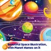 SYNARRY 100 Piece Puzzles for Kids, Space Puzzle for Kids Ages 4-8 Solar System Puzzle for Kids 3-5, 100 Pieces Puzzles for 3 4 5 6 7 8 Year Olds Boys Girls Childrens, Fun Planet Puzzle with Names