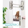 Door Lock Latch for Home Security - Swing Bar Door Guard for Front and Inside Door, Safety Childproof Reinforcement Door Stopper for Kids Home Hotel Apartment, Thicken Aluminium Alloy Satin Nickel (1)