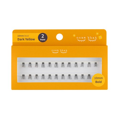 CCAMBBAK Bold - Looks So Natural False Eyelashes Handmade Lightweight Individual Lashes K-Beauty Extension Lengthening Wisps Authentic Fake Eyelashes (10mm Bold (Black), 2Point)