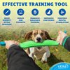 YES4QUALITY Dog Bite Tug Toy (11.8"x3.5"), Durable Green Pull Toy w/ 2 Soft & Strong Blue Handles, Tough Nylon Bite Pillow for Small to Medium Dogs, Ideal for Tug of War, Fetch, K9, Puppy Training