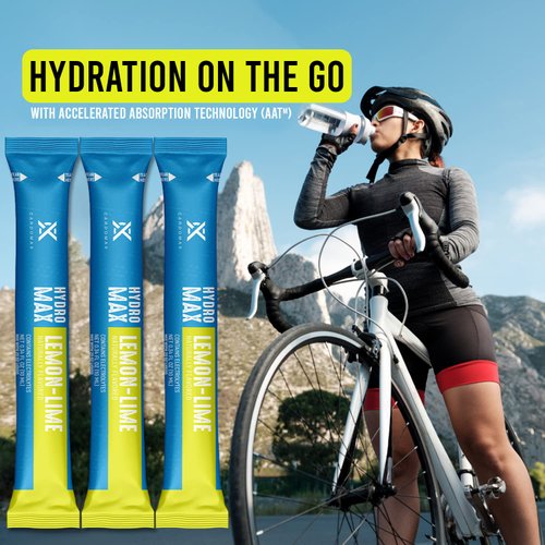 CardoMax Hydration Drink Mix - Hydromax Electrolyte Packets, Zero Calories, Sugar-Free, Keto-Friendly - 15 Single Serve Sticks (Lemon Lime)
