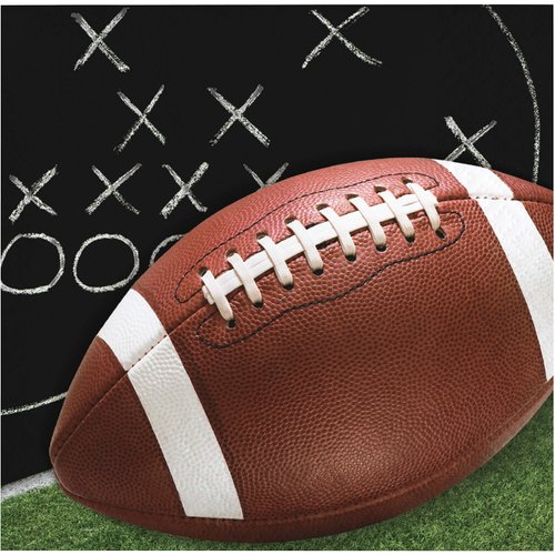 Creative Converting Fall Tailgate Beverage Napkins, 5", Multi-color