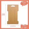 Doromy Hair Clip Display Cards, 200 Pcs Kraft Paper Hair Barrettes Display Holder, Cards for Hair Clips Displaying Organizing Packaging, 6.6X11.5cm, White and Brown