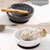 Fasolahome Incense Holder, Beautiful Natural Marble Incense Burner for Meditation, 9 Incense Holes Suitable for Most Incense Types (Black)