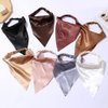 DINPREY Elastic Hair Scarf Headbands Silk Hair Bandanas Scarf Solid Head Kerchief Headbands with Clips for Women (8 Colors Set)