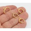 20pcs Adabele Hypoallergenic Dangle Tarnish Resistant Round Hoop Huggie Earring Hooks Earwire14mm (0.55 Inch) Long Gold Plated Brass for Earrings Making BF263-1