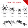 100 PCS Realistic Plastic Spiders Fake Spiders 3 Sizes Black Small Spider Fun Joke Toys Prank Props for Halloween Decorations