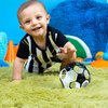 Bright Starts Oball Grippin' Goals Rattle Soccer Ball - Black & White, Easy-Grasp Toy for Newborn and Up