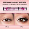 Unclumpable Natural Fiber Washable Mascara - Black Volume & Length, Waterproof, Smudgeproof, Pack of 2 for Bold, Full Lashes, Vegan & Cruelty Free