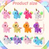24 Pcs Mini Plush Unicorn Operation Christmas Stuffed Animals Unicorn Party Favors Bulk Toys DIY Unicorn Plush Keychain Small Stuffed Animal for Birthday Wedding Party Gift Classroom