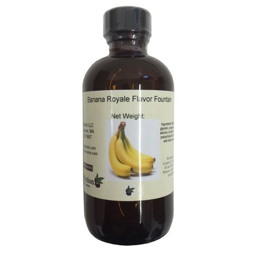 OliveNation Banana Royale Flavor Fountain, Water Soluble Flavoring for Beverages, Ice Cream, Icing, Fillings, Non-GMO, Gluten Free, Kosher, Vegan - 4 ounces