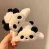 2 Pcs Plush Panda Hair Claw Clips Cartoon Animal Hair Jaw Clips Cute Hair Barrettes Ponytail Holder Hair Accessories for Women and Girls