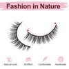 SONAFEEL Short Eye Lashes for Glasses wears 12mm 14Pairs a Little Cat Eye Effect False Eyelashes Natural Look Handmade Reusable 3d Mink Lashes Pack