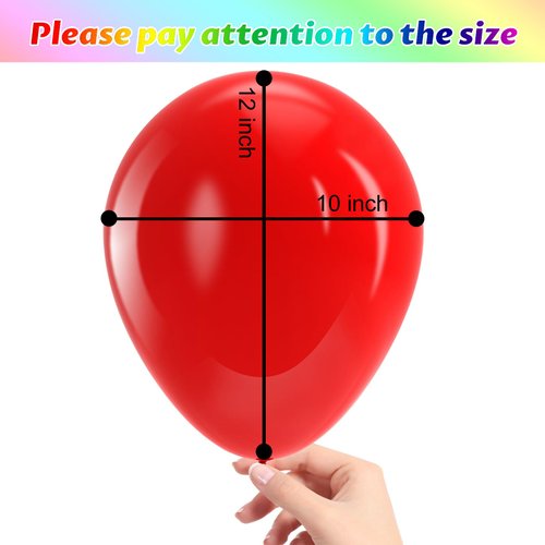 Colorful Balloons, 100 PCS 12 inch Assorted Rainbow Latex Balloons, Bright Color Balloons for Birthday Baby Shower Wedding Party Decorations