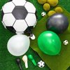 70 Pieces Soccer Balloons Soccer Birthday Party Supplies Includes 10 Pieces Soccer Aluminum Foil Metallic Foil Balloons and 60 Pieces Latex Balloons for Boys Girls Soccer Themed Birthday Party Decor