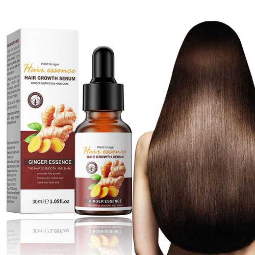 Rosarde Hair Growth Serum with Ginger Extract - For Thicker, Stronger, Smoother & More Glossy Hair, Improves Rough, Forked and Dry Hair, 1.05 fl.oz