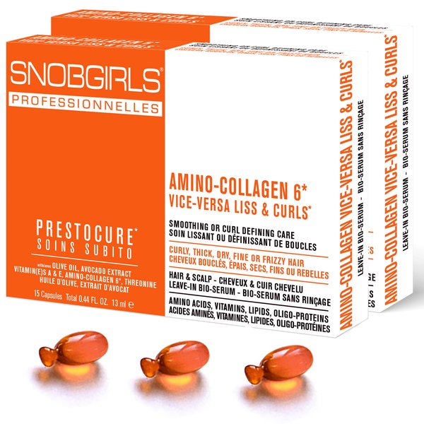 SNOBGIRLS VICE-Versa Curls Vegan Hair Oil Smoothing or Curl Defining All Types of Curls, Curly, Dry or Frizzy Hair with Hyaluronic Acid, & Hair Vitamins (30 Hair Oil Capsules)