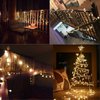 WERTIOO 33ft 100 LEDs Battery Operated String Lights Globe Fairy Lights with Remote Control for Outdoor/Indoor, Tent, Camping, Bedroom,Garden,Christmas Tree[8 Modes,Timer ] (Warm White)