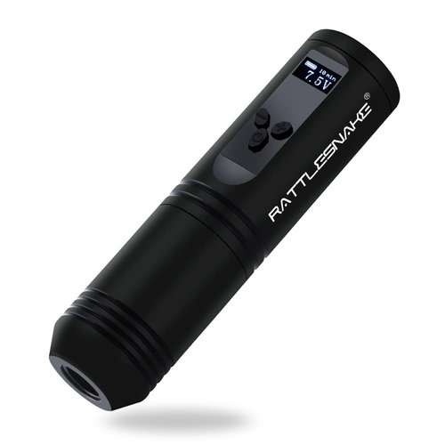 Rattlesnake Rotary Tattoo Machine Pen 1850mAh Power LED Digital Display Japan Motor(matte black)