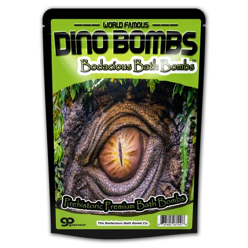 Kids Dino Bombs Dinosaur Bath Bombs - Fun XL Bathbombs for Kids - 5 Ounces Each - Kids Bath Fizzers - Turns Kids Bath Water Murky Green - 2 Pack