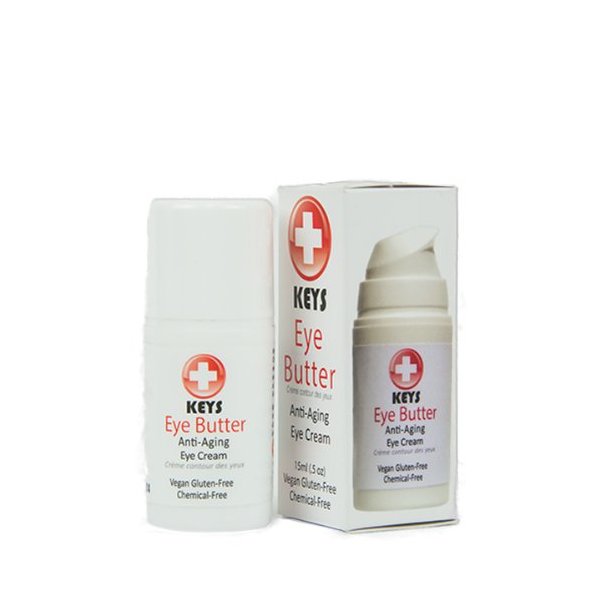 Keys Eye Butter Luminescent Natural, Vegan, Chemical-Free Moisturizing Eye Cream for Sensitive Skin in Airless Travel Pump – with Whole Cucumber Extract, Aloe Vera, Avocado Oil, and Shea, 0.5 ounces