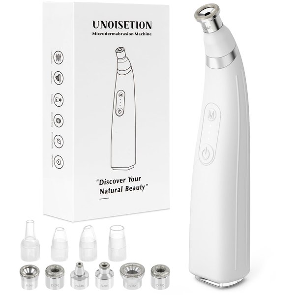 UNOISETION Diamond Microdermabrasion Machine, Portable Dermabrasion Facial Machine for Exfoliation, Blackhead Remover Pore Vacuum for Home Use