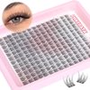 Wispy Lash Clusters Natural Cluster Lashes 180Pcs 9-12MM Individual Eyelash Extensions Short Wispy C Curl Eyelash Clusters Lashes Super Thin Band by PHKERATA (9-12MM, C Curl)